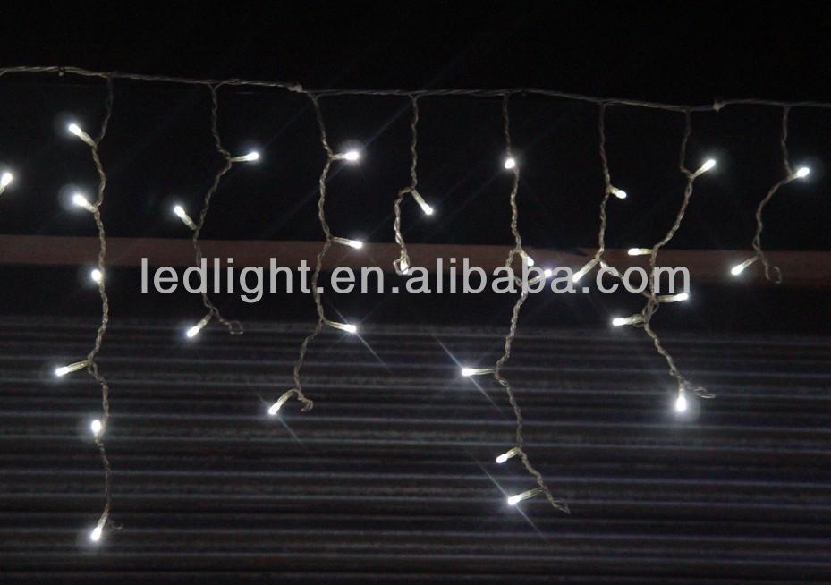 Waterproof connectable 4.8M led curtain icicle christmas string lights