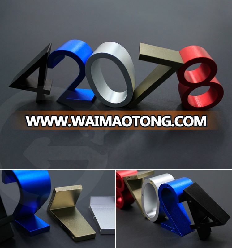 Manufacturer Custom Colorful Painting Small Solid Aluminum Number Letters