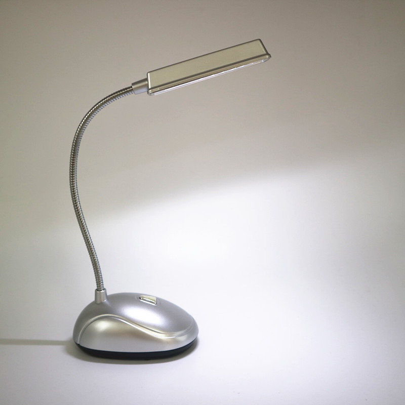 Mini flexible 8led reading light with steel gooseneck