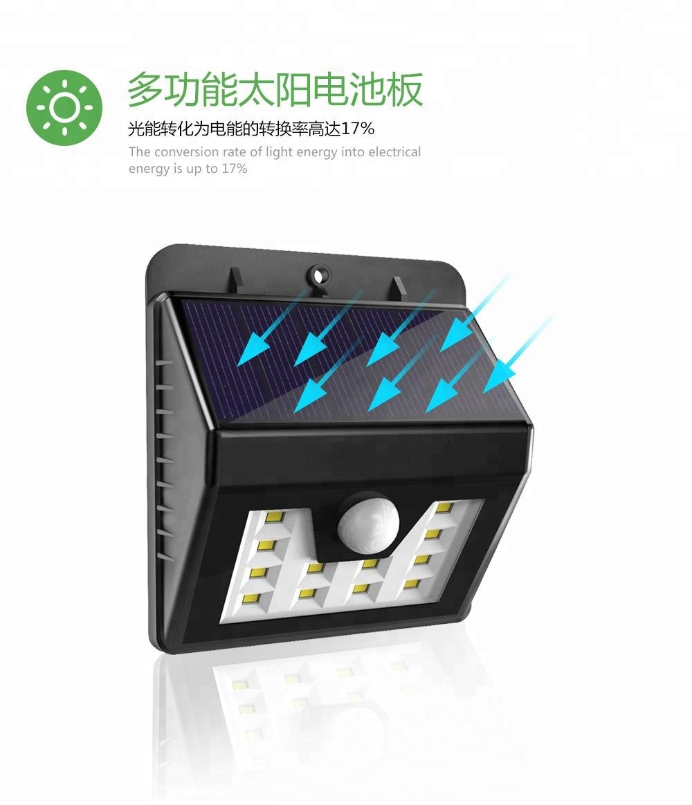 Wholesale price Solar Lights 8 LED wireless waterproof Motion Sensor Outdoor Light for Patio, Deck, Yard, Garden with motion