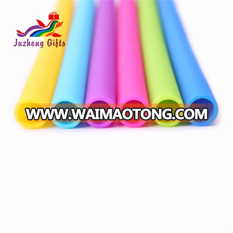 Reuseable colorful 100% silicone drinking straw on sales