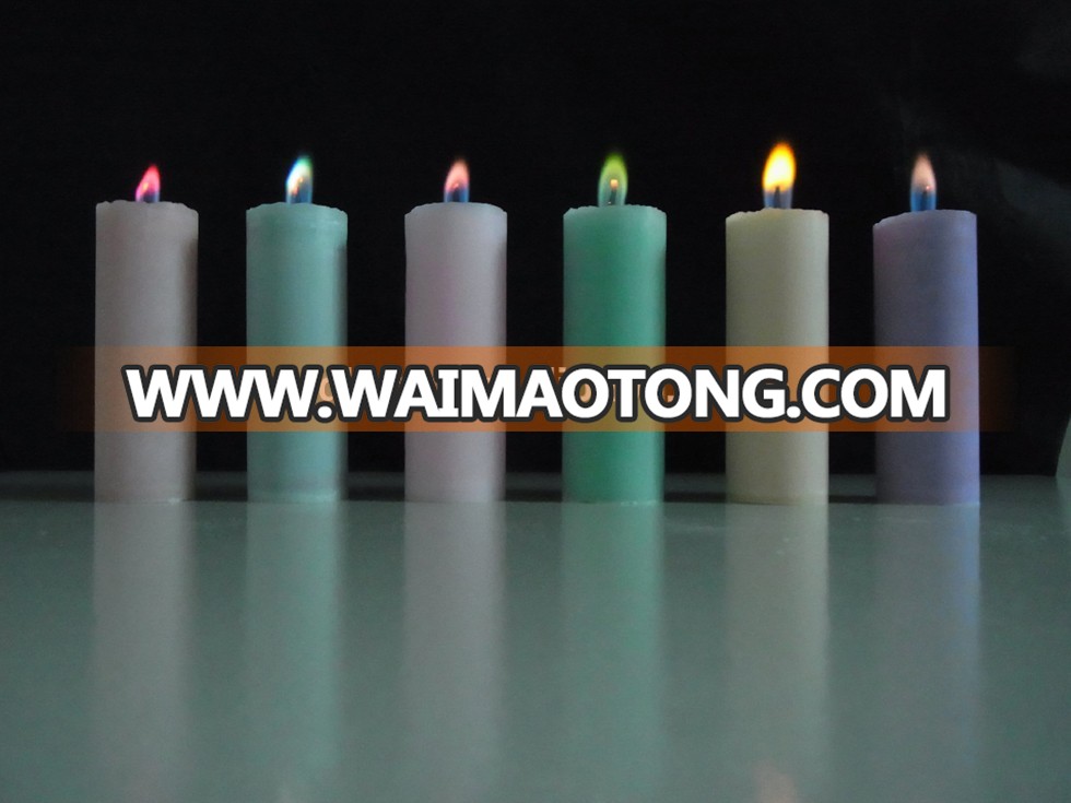 Indoor use Colourful flame feature candle for decoration