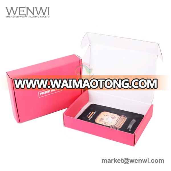 Pink Corrugated Shipping Facial Sleep Mask Packaging Box