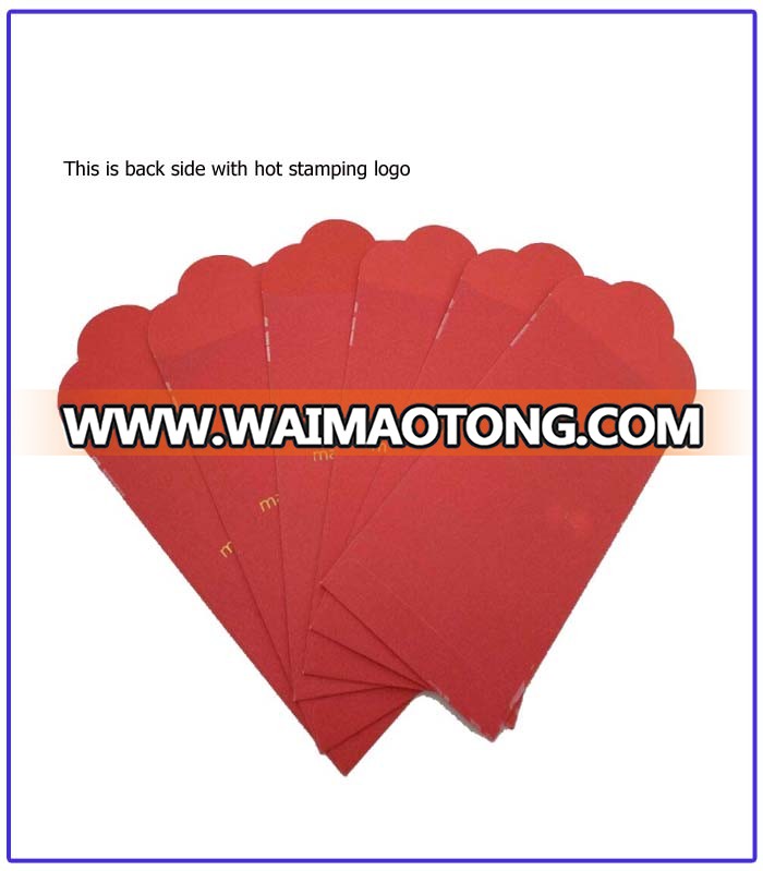 Chinese biggest supplier produce singapore malaysia red packet envelope with hot stamping emboss