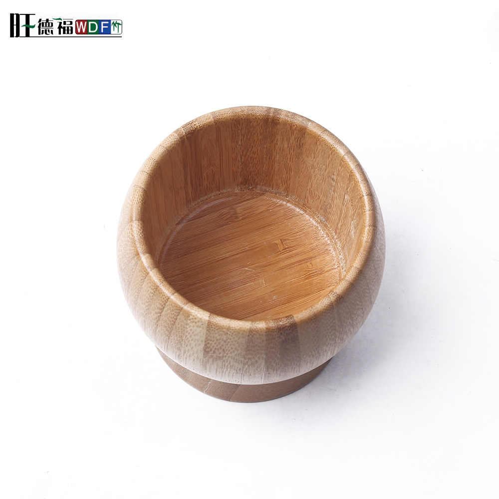 Eco friendly natural bamboo fiber round salad bowl