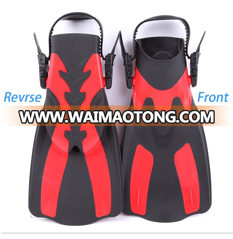 Easy Adjust Open Heel TPR Rubber Snorkeling Diving Fins