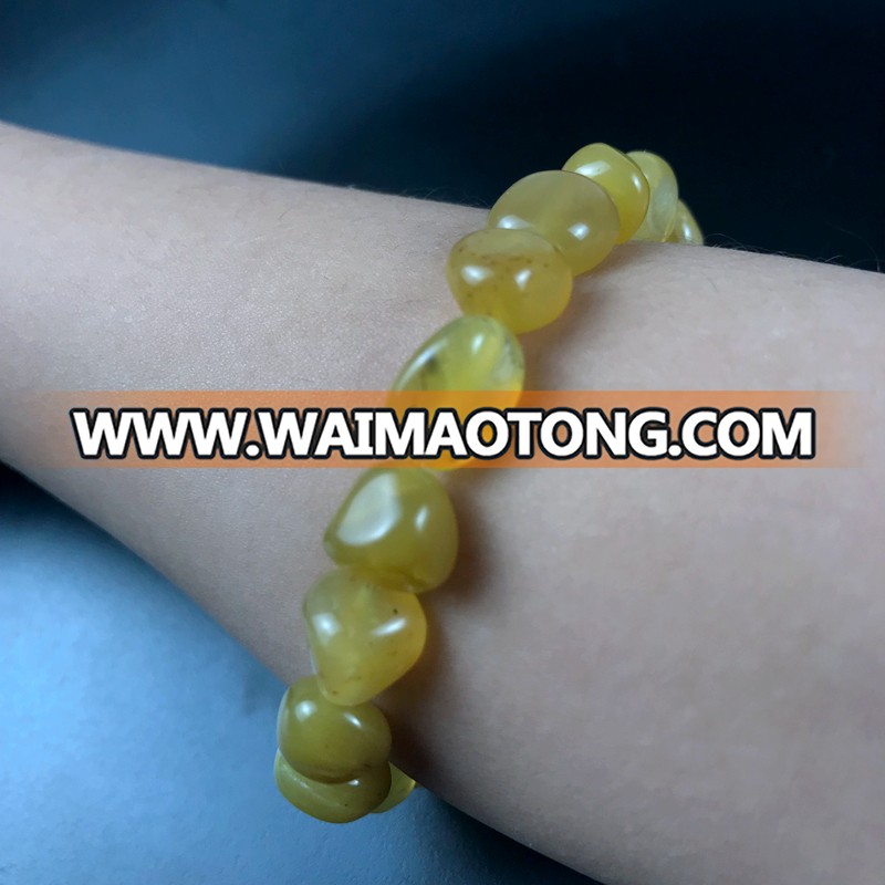 High quality natural yellow opal tumble stone bracelet