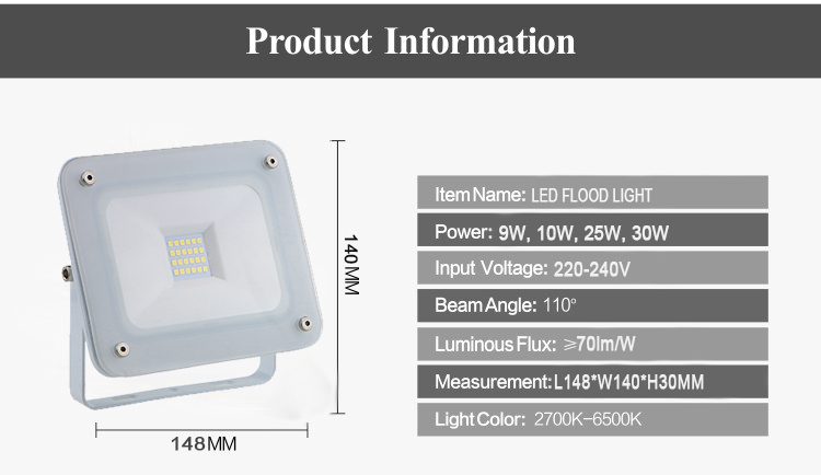 IP65 waterproof outdoor 10w 30w 50w led flood light, 100w led flood light, led flood light 200w