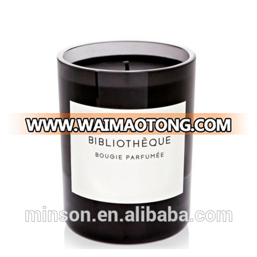 High Class Thick Glass Black Glass Candle Jar Glass Candle Container