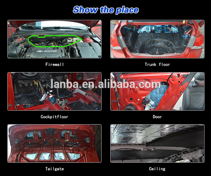 Hot selling lanbo car accessories reduce noise alu-butyl car sound deadening