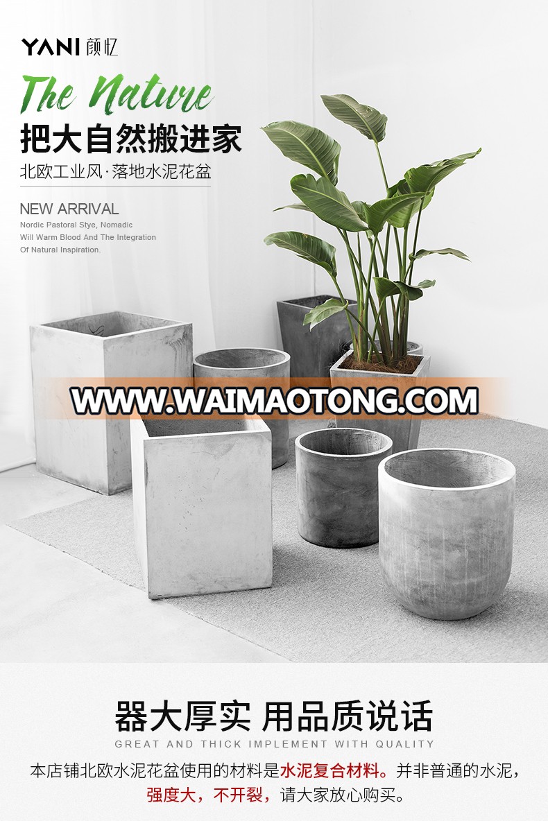 2019 Hot sale outdoor surface concrete silicon planter mold cement flower pot with stand