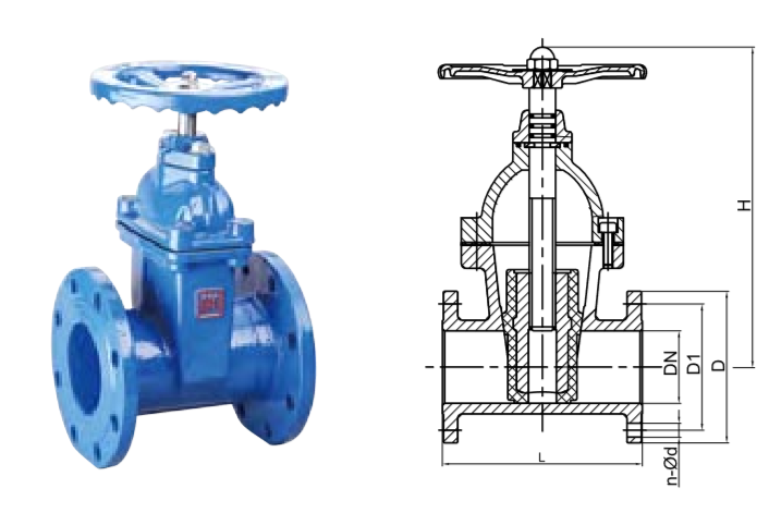 good quantity cast iron  globe valve pn16 Ductile Iron gate valve Resilient Seated flange Gate Valves Ductile