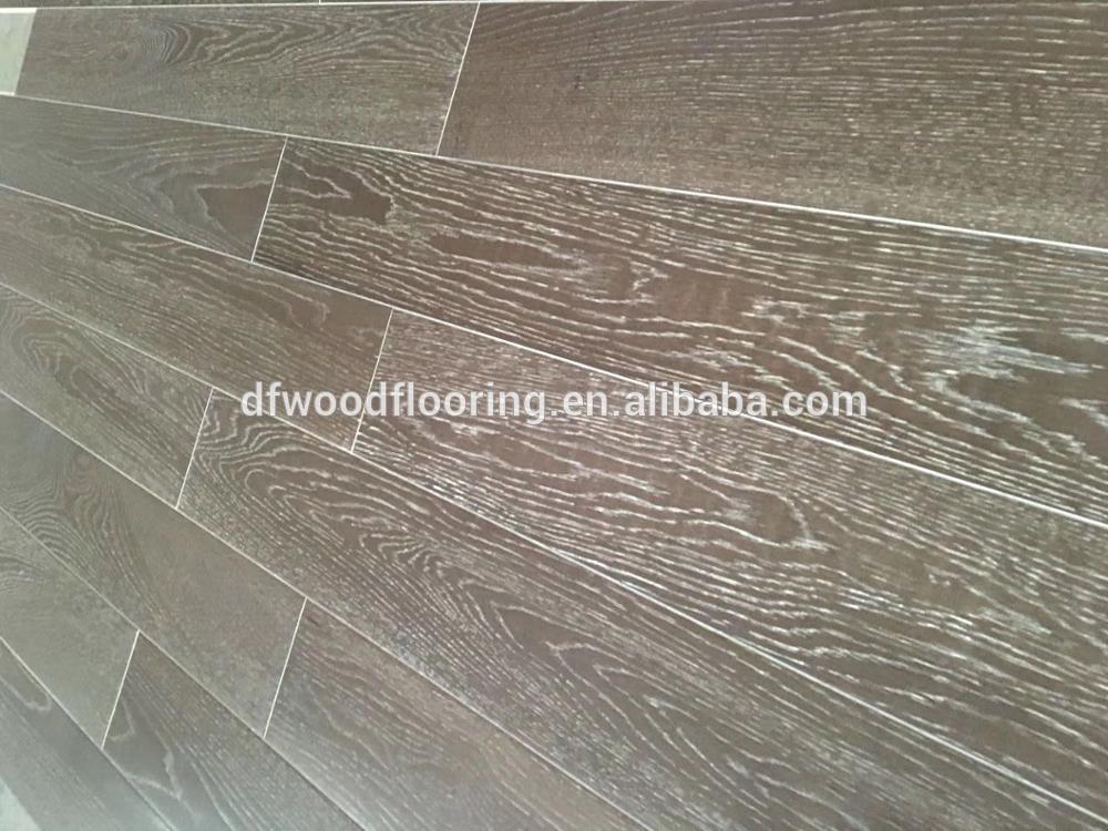 Grey Brushed Finished European Oak Multilayer Engineered Wood Flooring