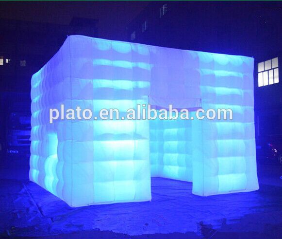 Large inflatable photo booth with colorful led for display