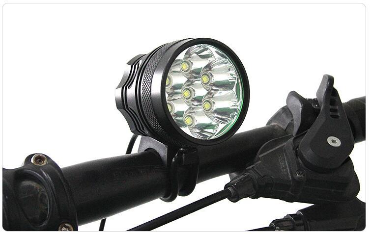 7x CREE XML XM-L T6 9800LM LED Cycling battery powered Bicycle Light Bike light