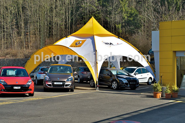 Giant black spider dome shaped tents with logo for advertising Event