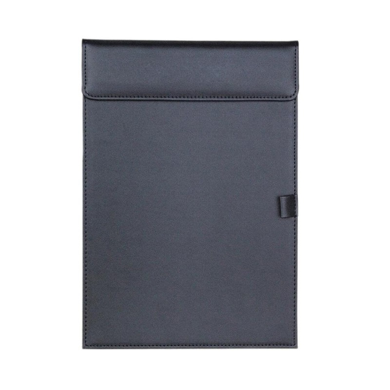 PU Leather A4 Hardboard Clipboard Organizer with 2 Stainless Profile Clips