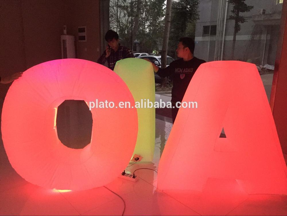 Custom color giant inflatable letters for outdoor event