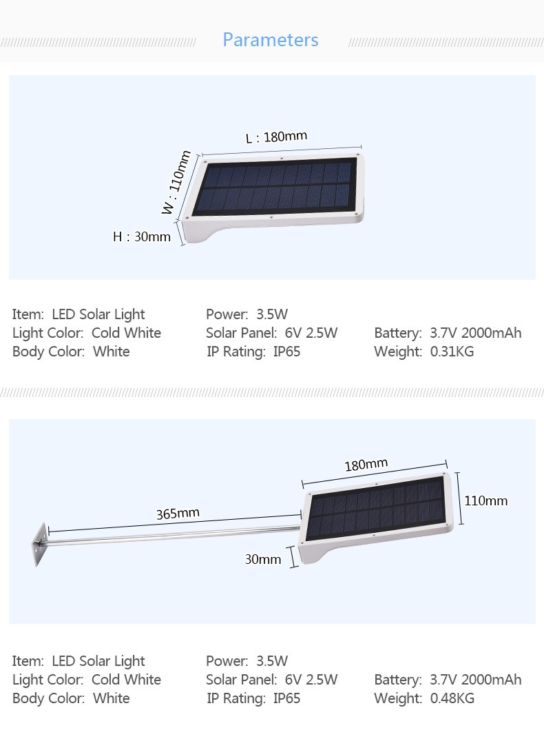 High performance unique ip65 waterproof Mini sensor LED Solar Street Light