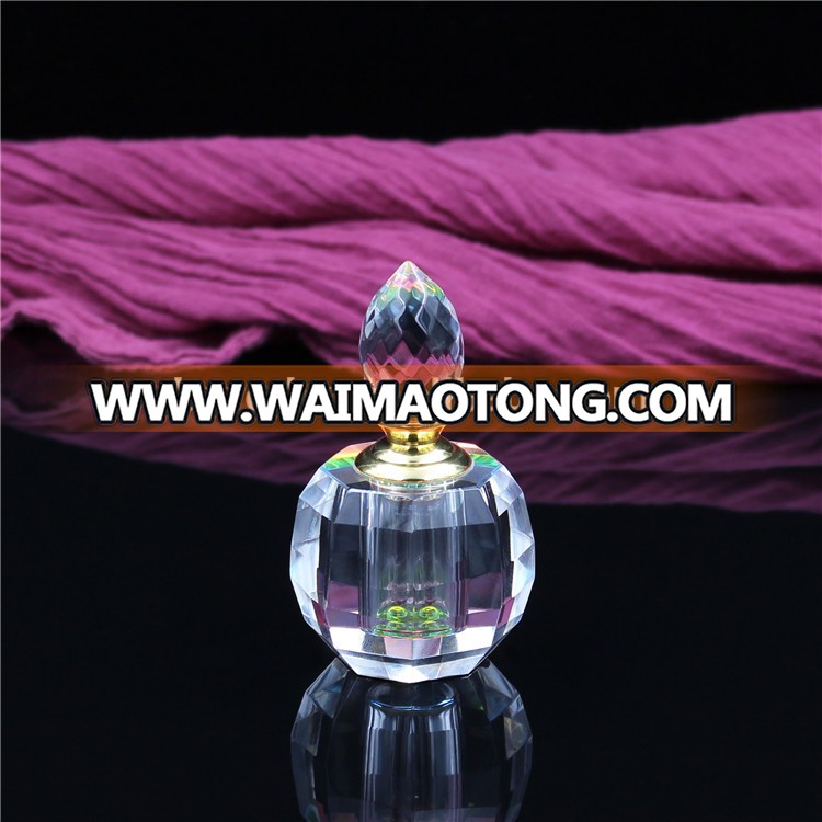 High-grade round decorative crystal perfume bottle 3ml