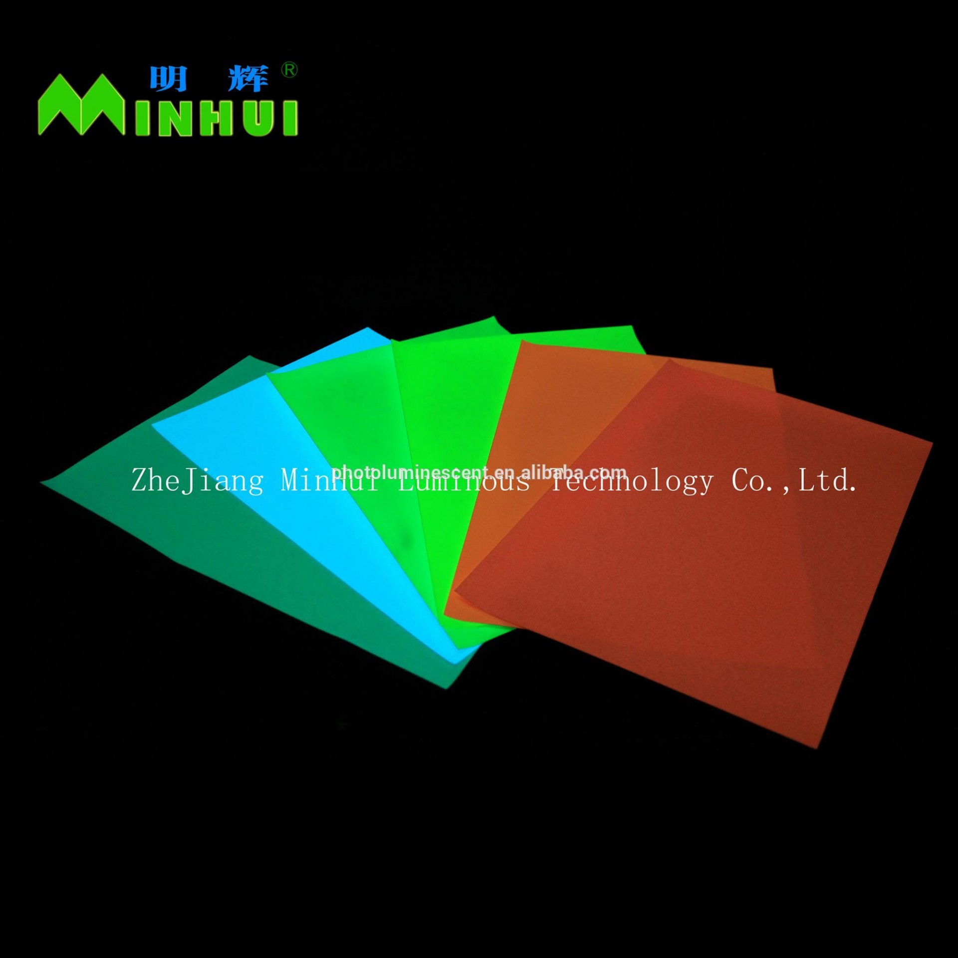 Colored Photoluminescent Film With Self-Adhesive