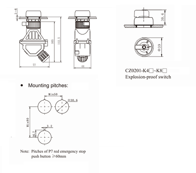 IECEx And ATEX Certified Explosion-proof Waterproof Manual Transfer Industrial Switch