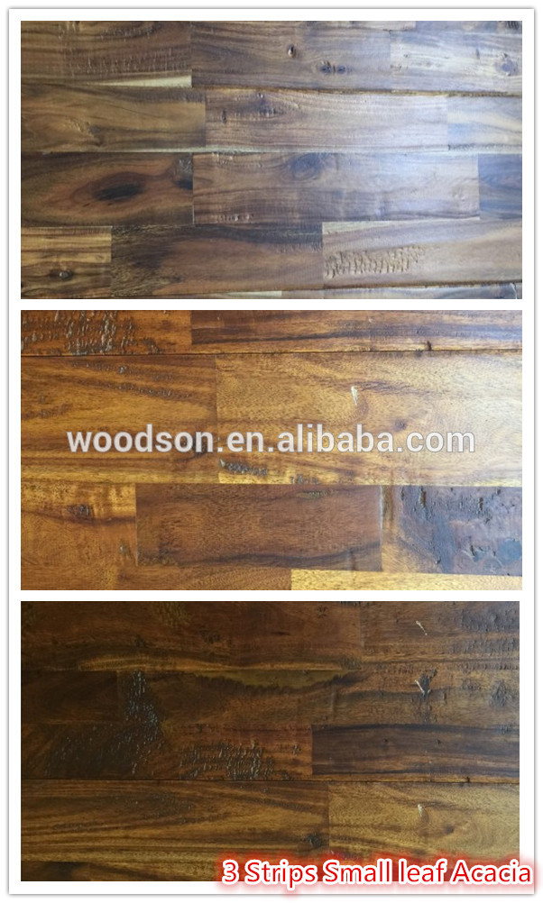 Commercial 3 Strips Natural Solid Acacia Flooring