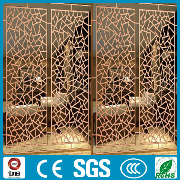 Foshan factory supply fixed metal art room divider