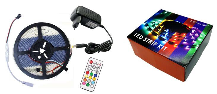 Full color Bluetooth / Remote control 5050 ws2811 pixel tape 30 led strip ws2812b with power adapter