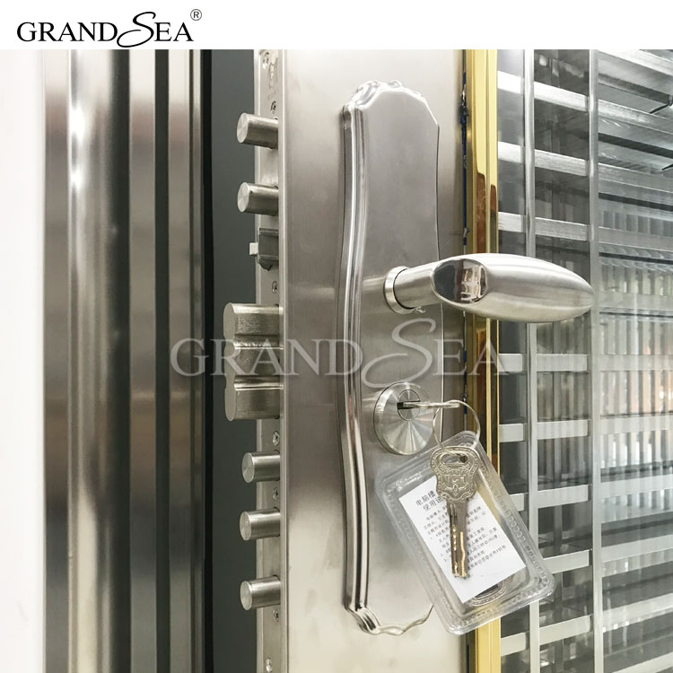 Latest Design Entry Security Solid Stainless Steel Door Foshan Factory