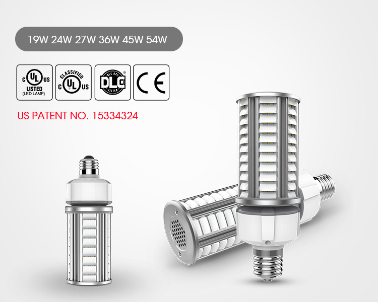 Bollard led corn light bulb Dark Sky 45W Aluminum 110 lumens/W 5000k E39 Replacement HID / HPS 175w products Use in garden