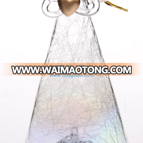 Wholesale Light Up Glass Angel Ornament