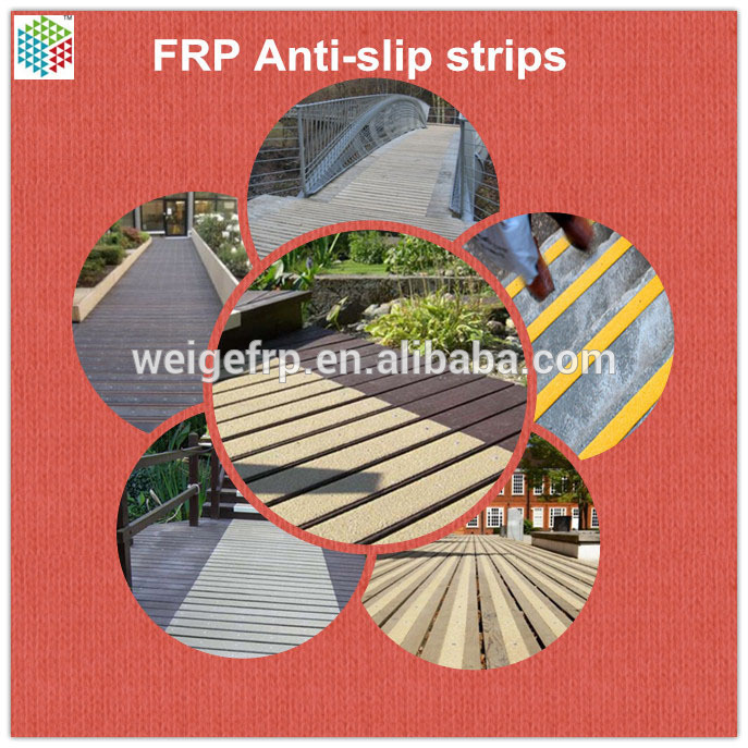 WellGRID Factory Supply Anti Slip fiberglass gritted flat strip