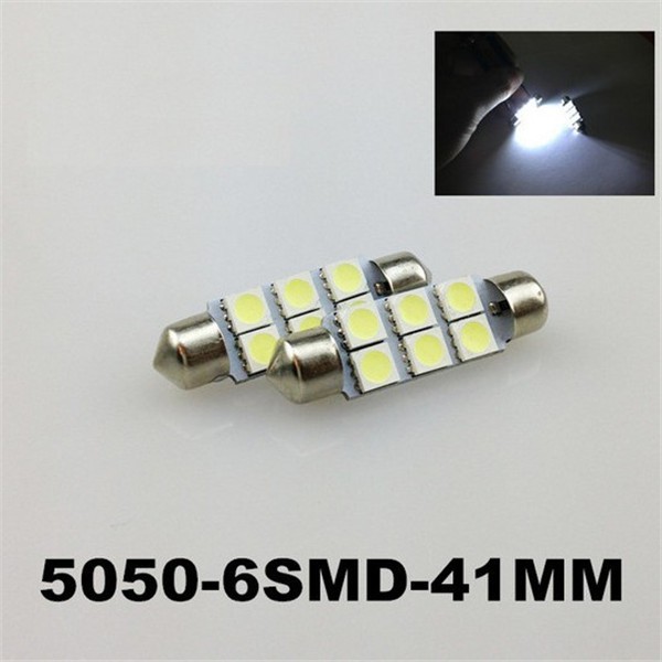 LED festoon light 6LED 41MM for reading lamp car top light license plate lamp door lock warning lamp