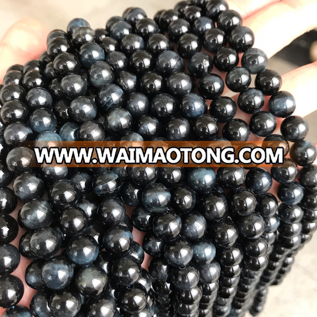 China factory natural AAA blue tiger eye 10mm stone round beads for bracelet