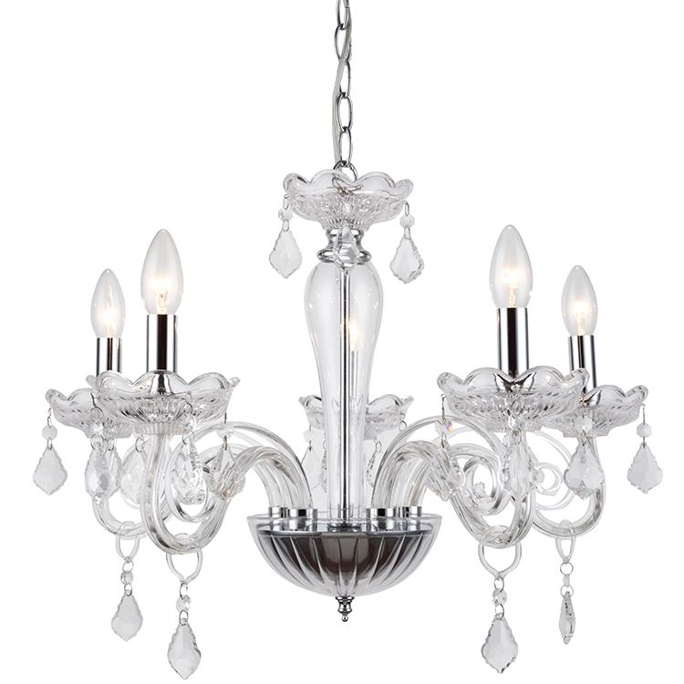 NICE lighting wholesale luxury modern pendant light clear glass metal crystal chandelier