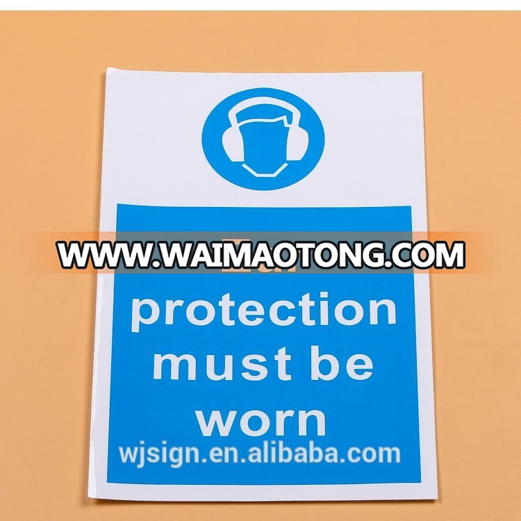 China Factory Number Self-adhesive Warning Custom PVC Plastic Door Sign