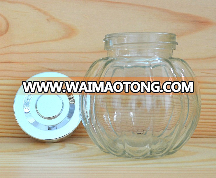 Wholesale price storage glass jars clear glass storage jars with screw cap