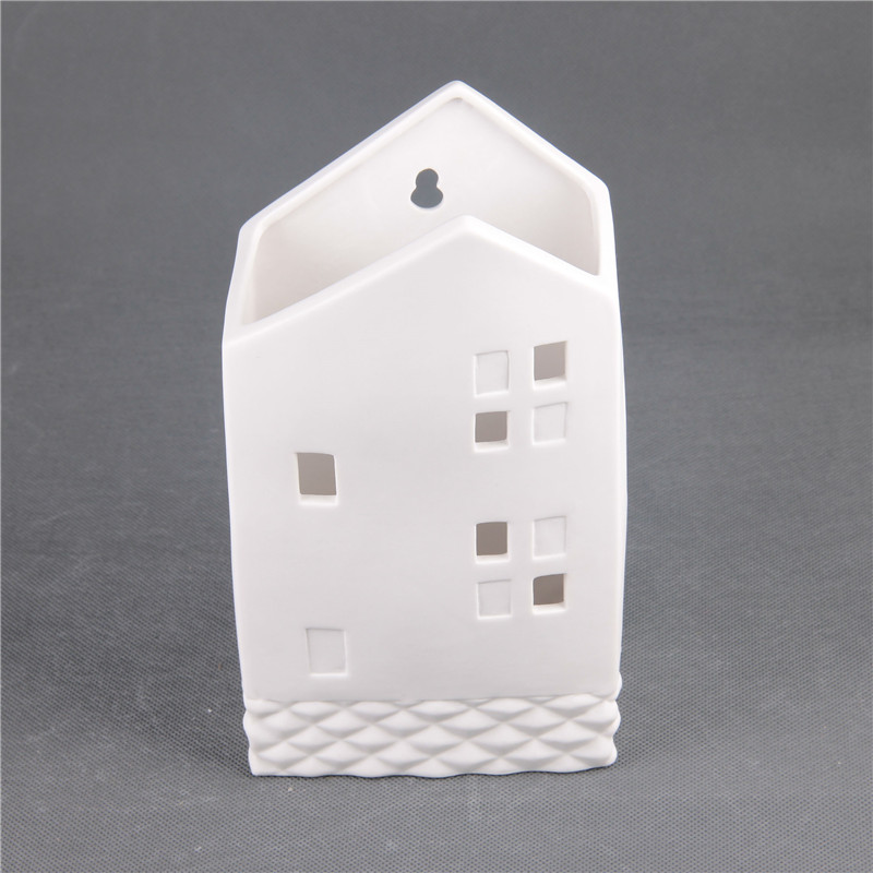 Xmas Gift Ceramic House Ceramic Small Tea Lights Candlestick Furnishings Home Decor Candle Holders