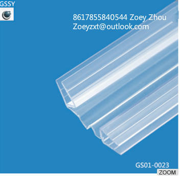 Transparent hard and soft pvc glass door strip