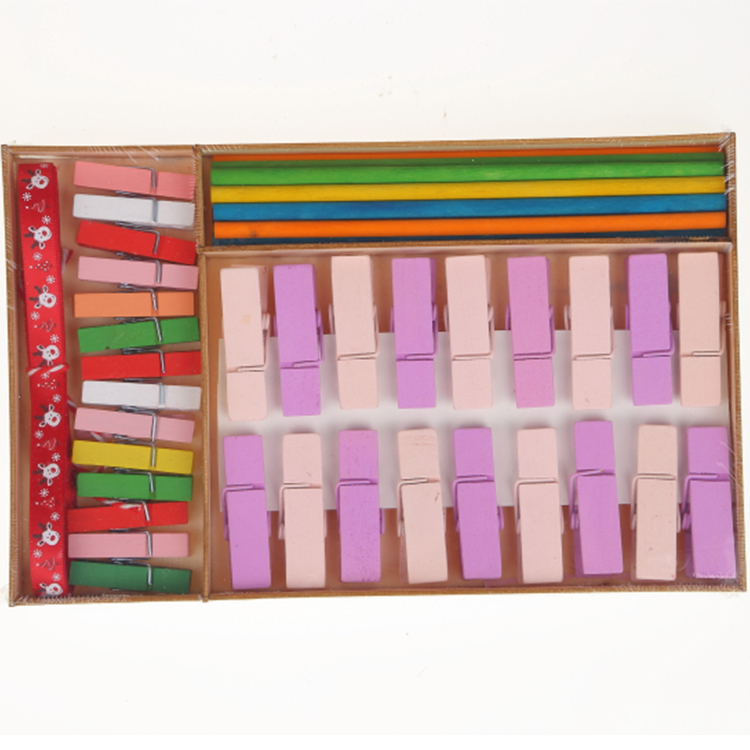 colorful clothespin set