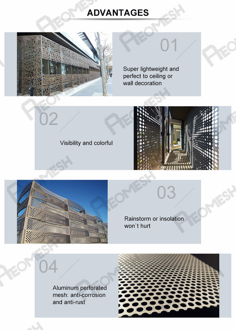 Made in Guangzhou Professional Factory Outer circle punching plate Decorative Metal Perforated Mesh