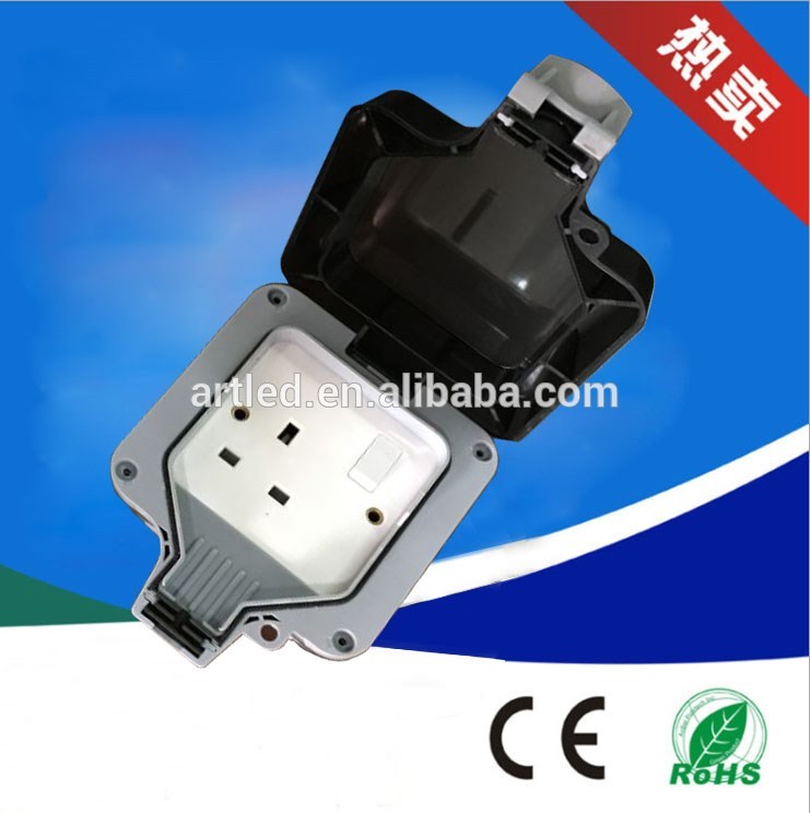 IP66 13A weatherproof outdoor socket twin socket for uk