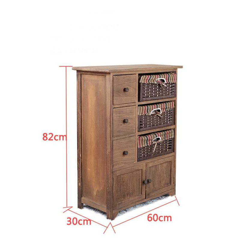 Wooden drawer type cabinet storage cabinet