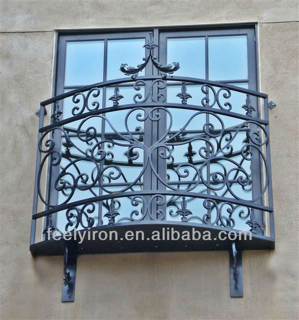 wrought iron window railing FW-344