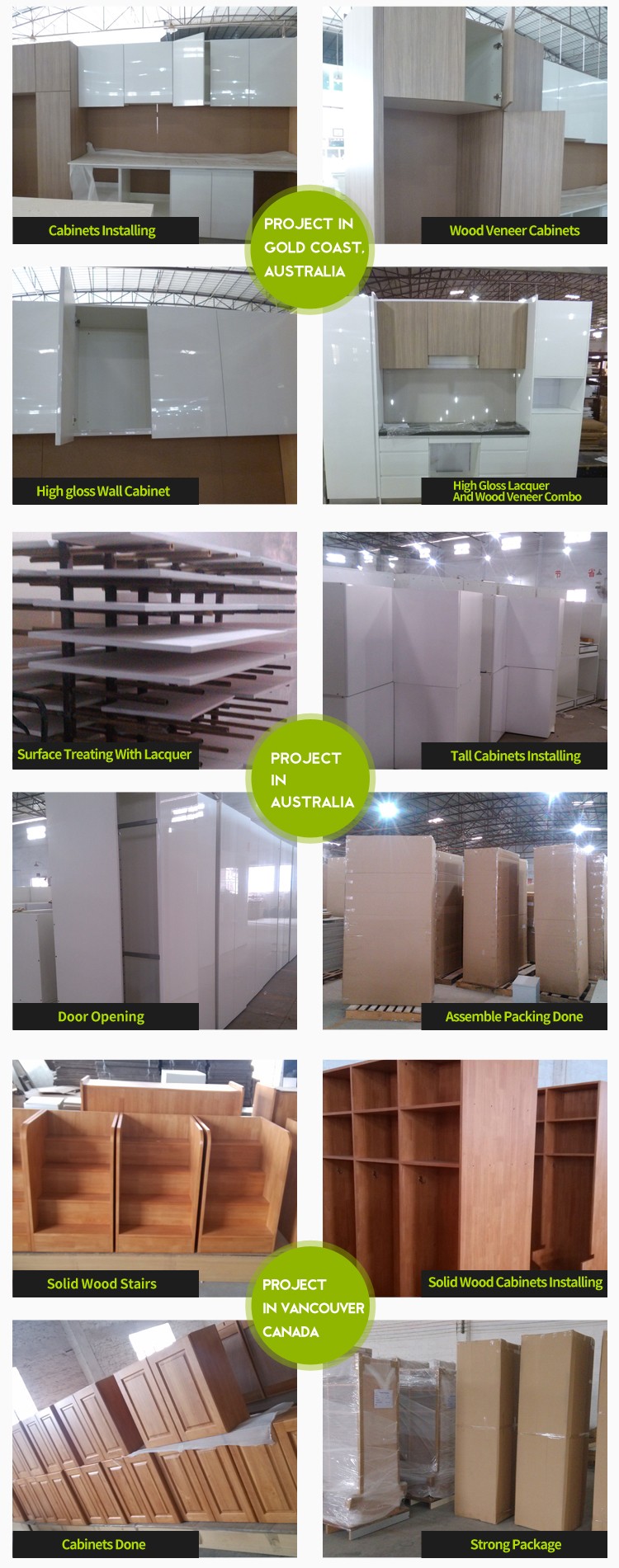 New design for apartment project pvc kitchen cabinet door