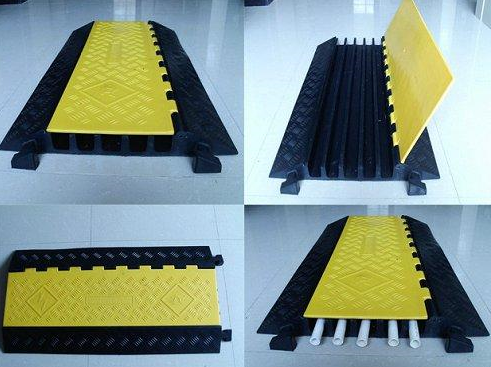 5 Channel Rubber Floor Cable Protector/car ramps for traffic