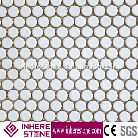 White Penny Round Mosaic Tile