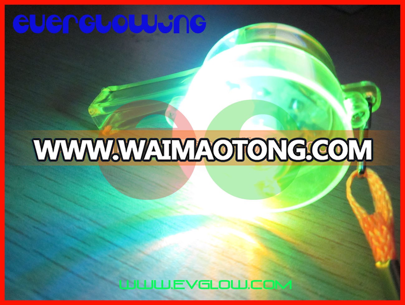 colorful led flash whistle