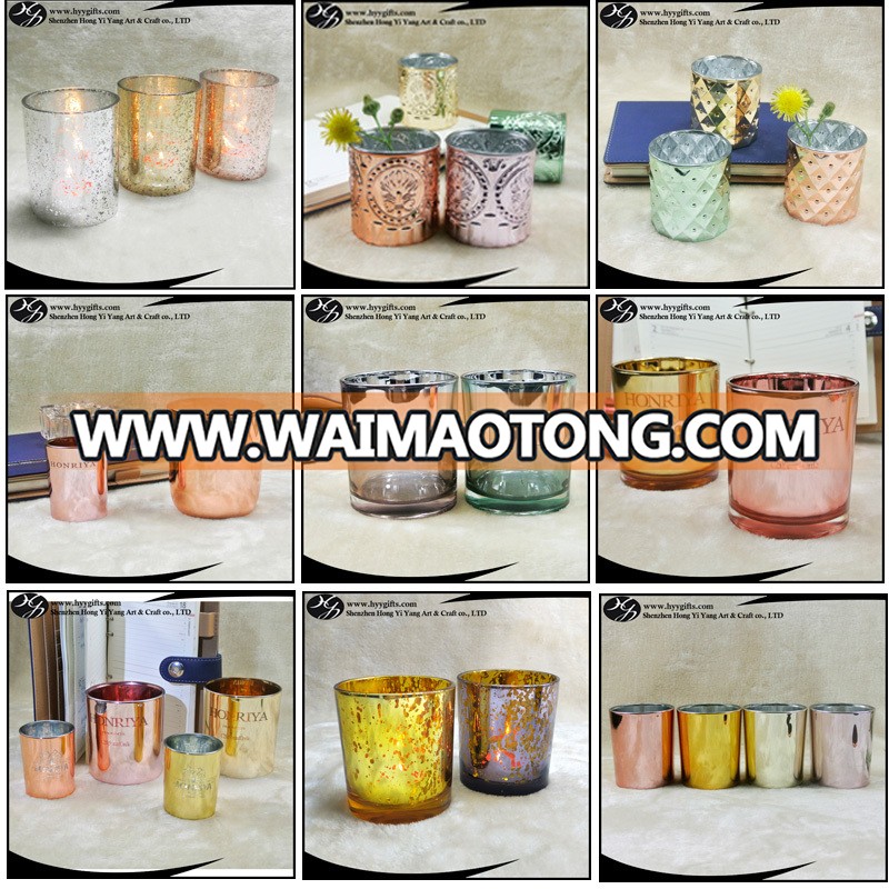 Factory supply pink emboss ceramic candle jar